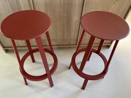 Lot de 2 tabourets hauts Revolver rouges Hay's