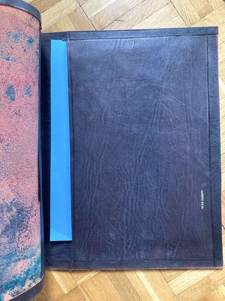 Koffer & Taschen: Porte-documents en cuir de vache et feuille d’or – Gebraucht aus Ardon von hel_2sxp 7