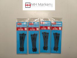 Peco 2x ST-5 + 2x ST-6 Weichen links + rechts Gleis Spur N