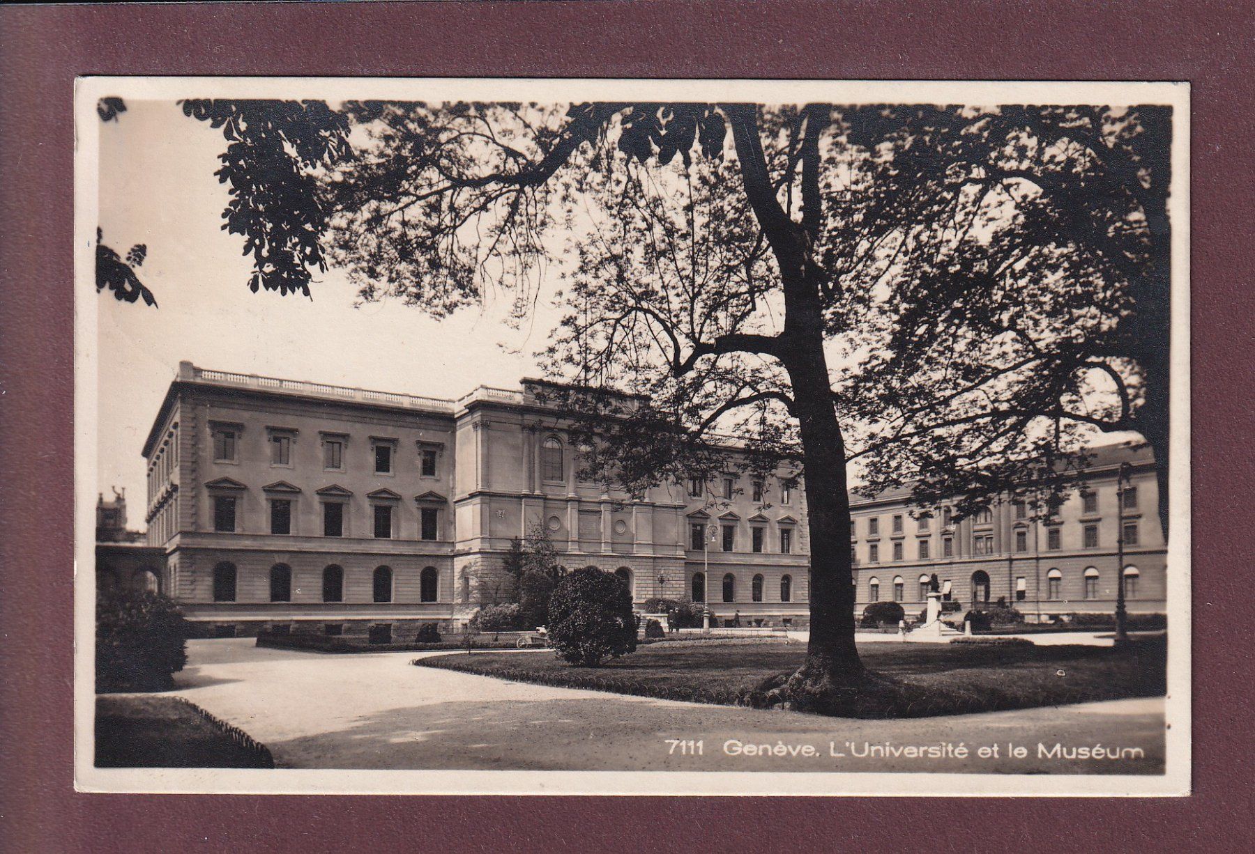 Cartoline postali: GENEVE - Université et Muséum - 1924 – Usato da Pully venduto da nicecards