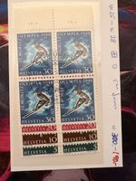 Timbre Suisse Olympia 1948 St. Moritz bloc oblitéré