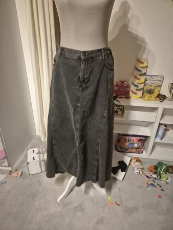 Jeansrock C&A grau Baumwolle Grösse 46 L guter Zustand