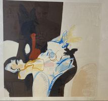 Jeannie Borel 82 x 72 cm Abstrakte Komposition Nummer 71/80