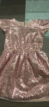 Mädchenkleid H&M Pailletten rosa Grösse 98