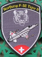 F-5E Tiger II CH Luftwaffe mit Tigerkopf mit Klett.Stoff