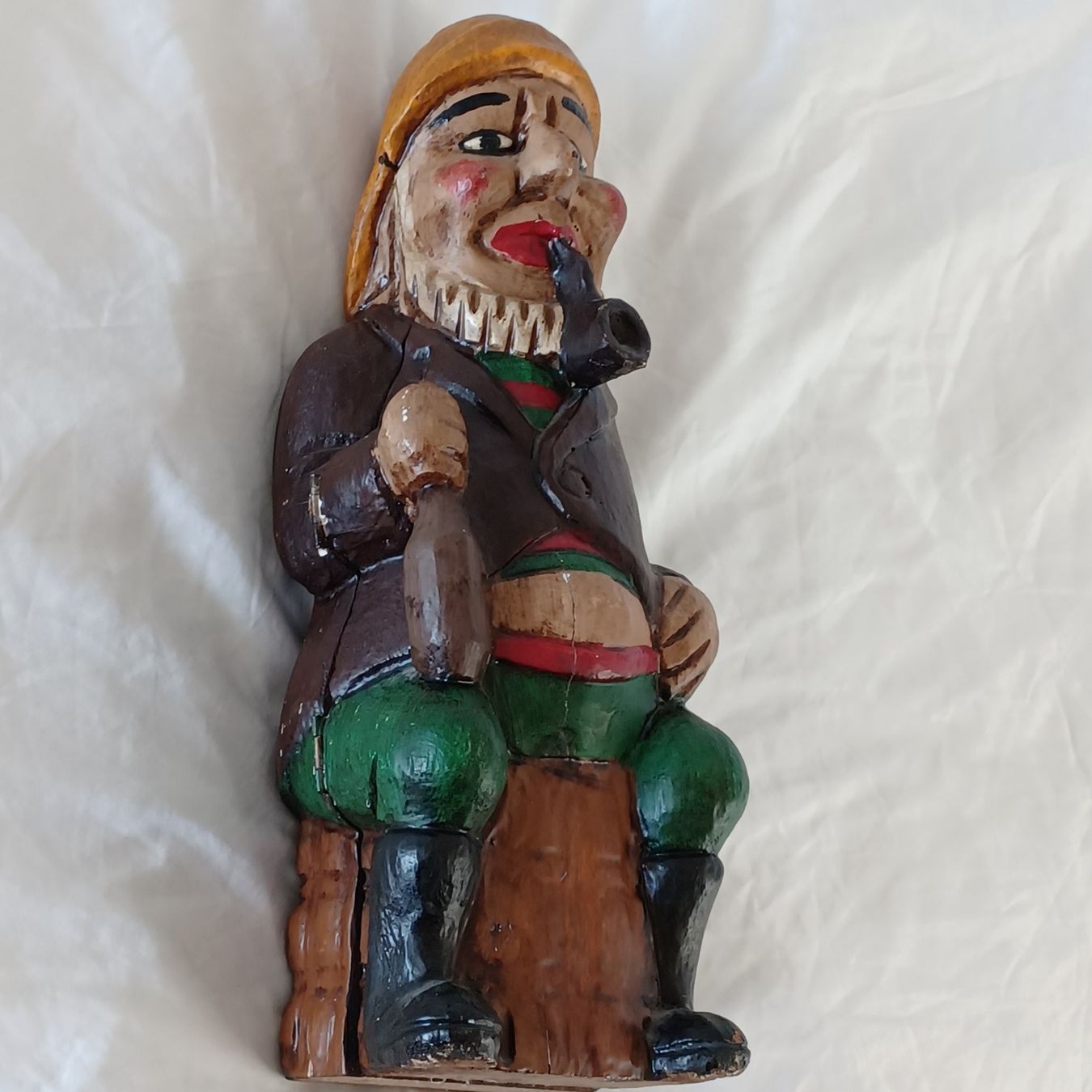Statuette: WEIN-FLASCHENFIGUR. Geschnitzt. Sitzender Seemann. – Usato da Zürich venduto da Bellabo 4