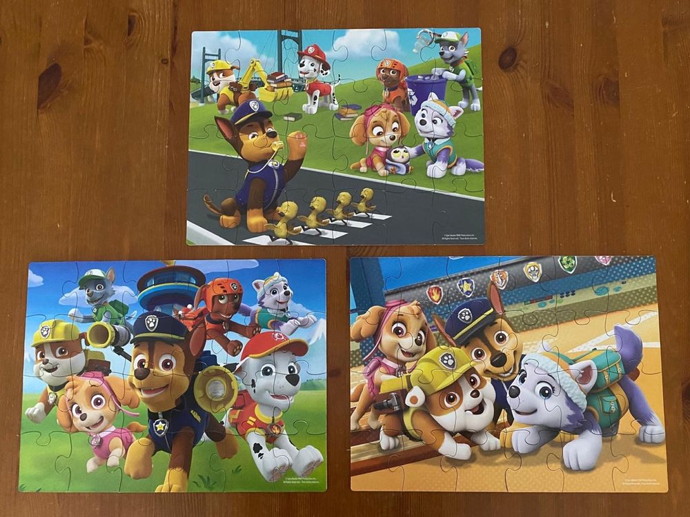 3 Paw Patrol Puzzles im Set (Gebraucht) in Aesch BL für CHF 8 – mit ...