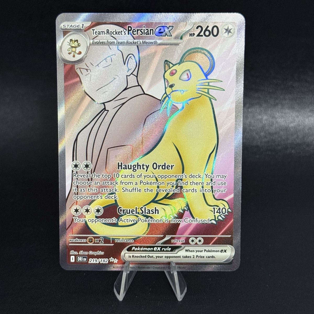 Pokémon Carte collezionabili: TEAM ROCKETS PERSIAN EX 219/182 EN – Usato da Rickenbach LU venduto da pokeblubi