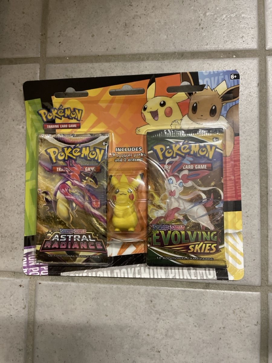 Pokémon Carte collezionabili: Pikachu Eraser Blister Evolving Skies Astral Radiance – Nuovo e nell'imballaggio originale da Bazenheid venduto da Toulouse12