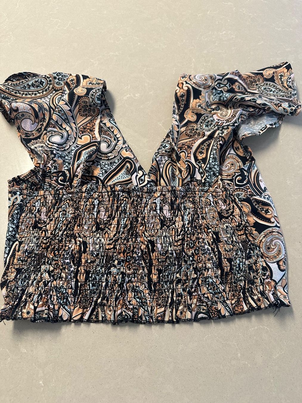 Top: Paisley Crop Top Boho Style Gr. L – Usato da Weggis venduto da _GMA9 3