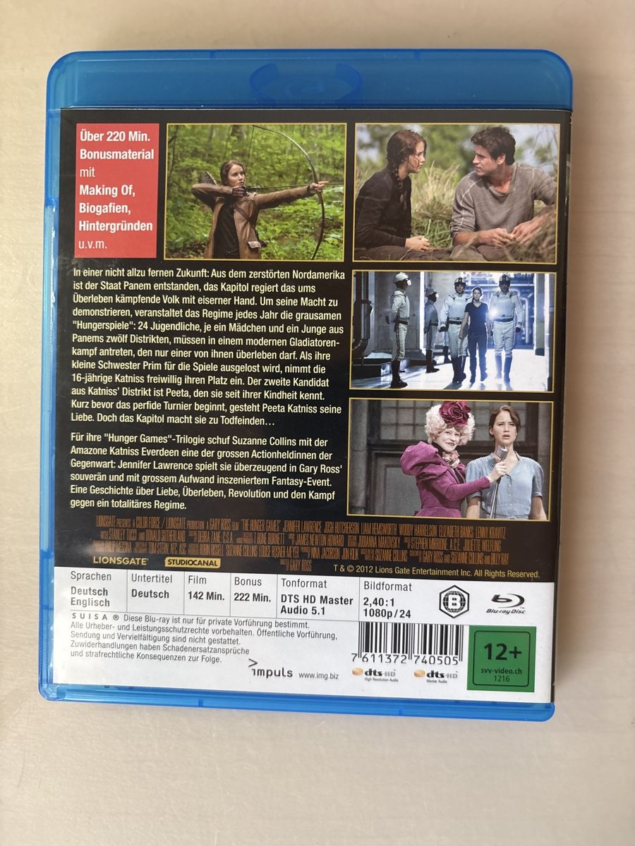 Tutti i DVDs: Die Tribute von Panem - Blu-Ray - Top Zustand! – Usato da Ruswil venduto da Slivio_ 1