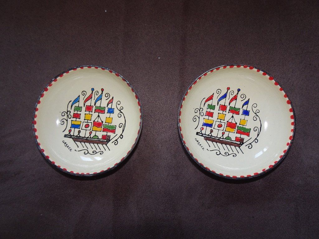 Teller: 2 mini assiettes décoratives - Moissiadis Art de Grèce – Gebraucht aus Châtelaine von Gio54321