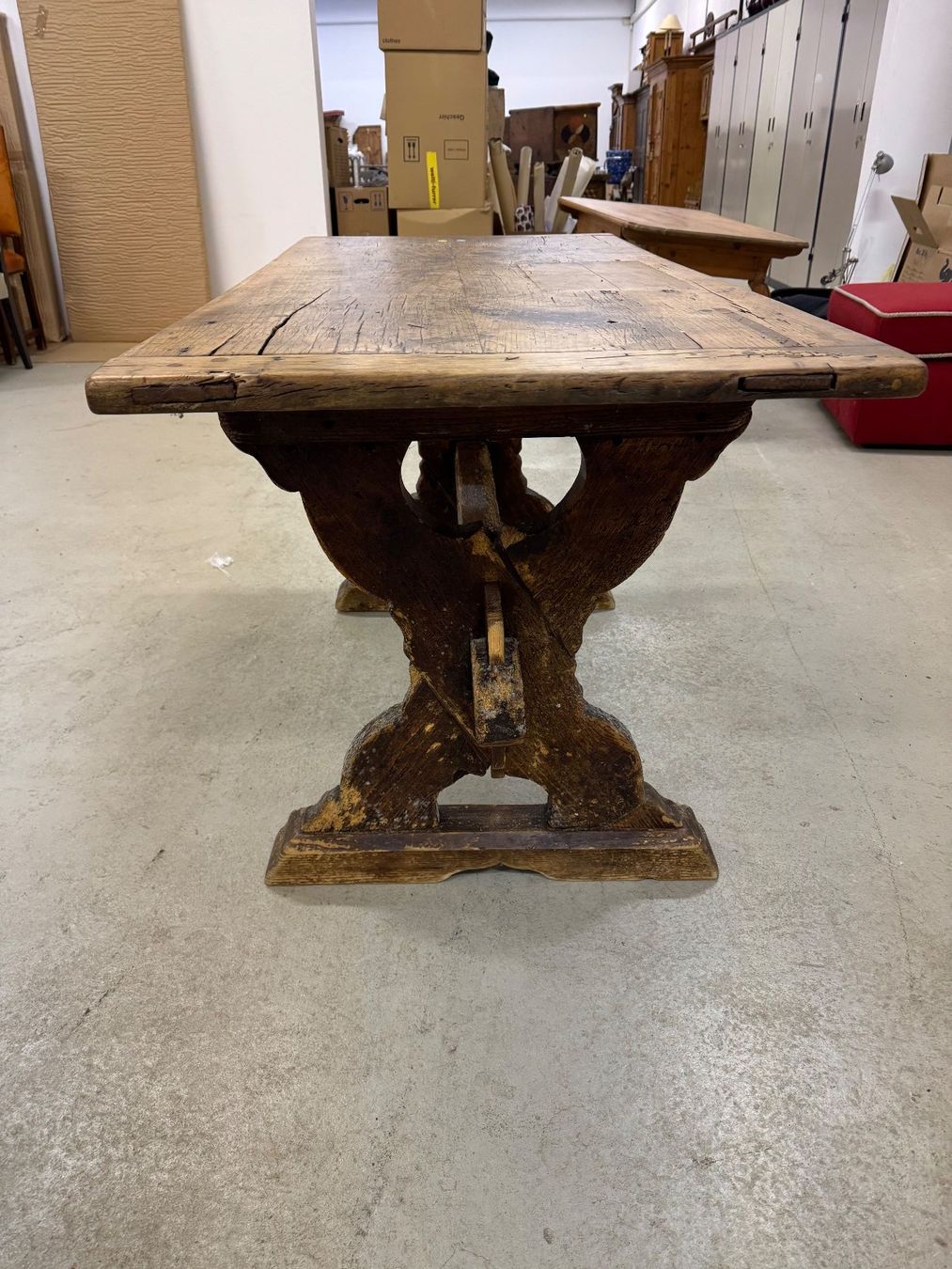 Tavoli: Exquisite French Solid Oak Farmhouse Dining Table – Usato da Oeschseite venduto da -Luxury-On-Line- 5