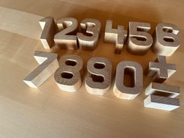 Holzziffern für 4 bis 8-jährige