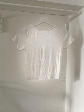 Weisses Stradivarius Crop Top Gr. S