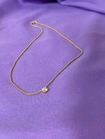 Goldfarbene Kette mit Kristall/Zirkonia