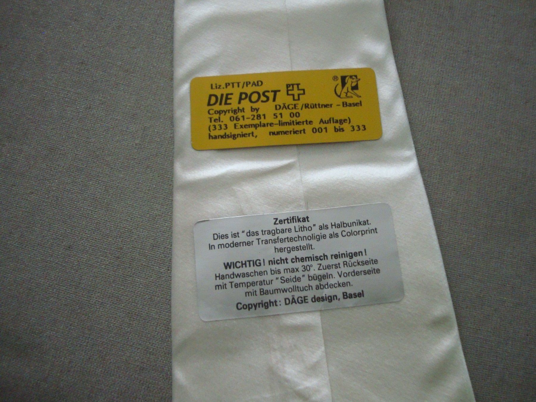Cravatte: Krawatte - Postauto - PTT - 204/333 - Vintage – Usato da Neuenegg venduto da flohcante 2