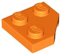 LEGO - 20x Orange Wedge Plate 2x2 Corner - 26601 - NEW