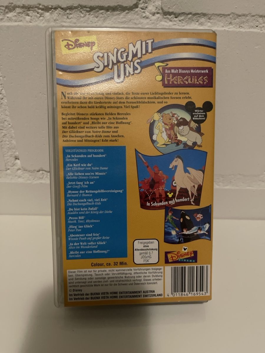 Alle VHS: VHS Disney Sing Mit Uns Hercules – Gebraucht aus Unterkulm von AnoliOccasion 1
