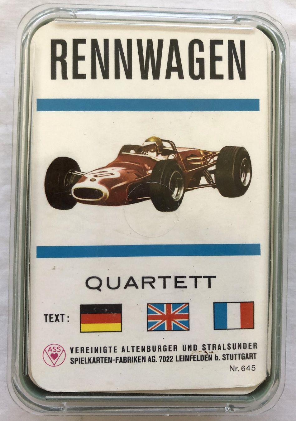 Giochi: Quartett - RENNWAGEN - ca.1969 – Usato da Schaffhausen venduto da durruti