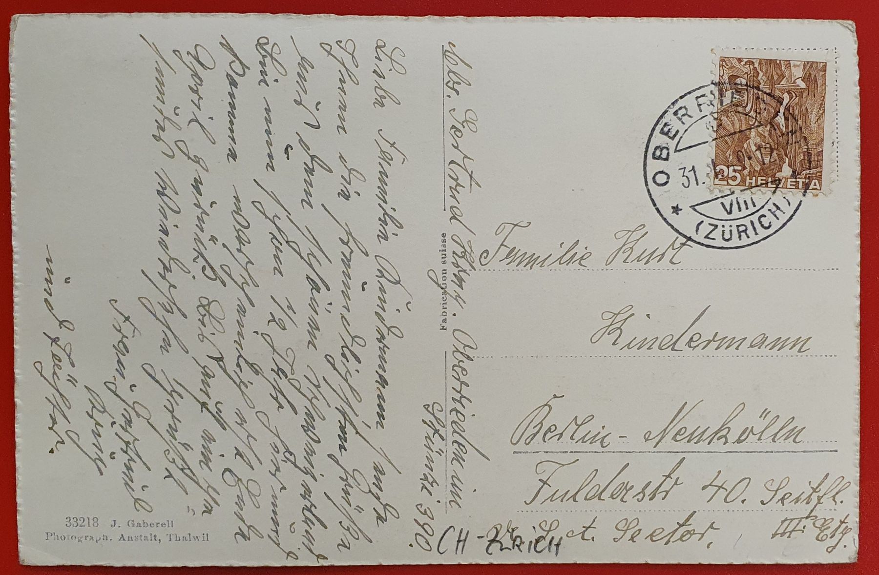 Ansichtskarten: Thalwil 1949 – Gebraucht aus Kreuzlingen von Rschweiz1 1