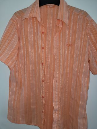 Sommerhemd YX Orange gestreift Gr. XL