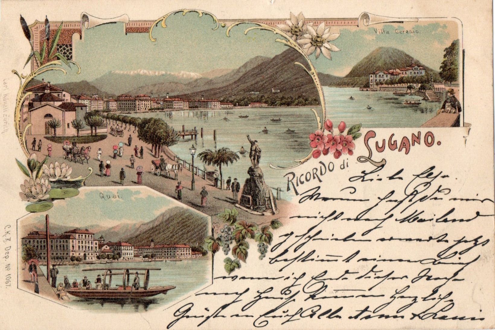 Cartes postales: Ricordo di Lugano – D'occasion à Melano par pisonsdro