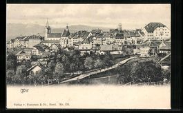 Wil, Teilansicht mit Strasse aus der Vog