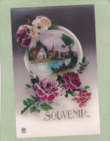 Kitsch Souvenir Blumen Landschaft