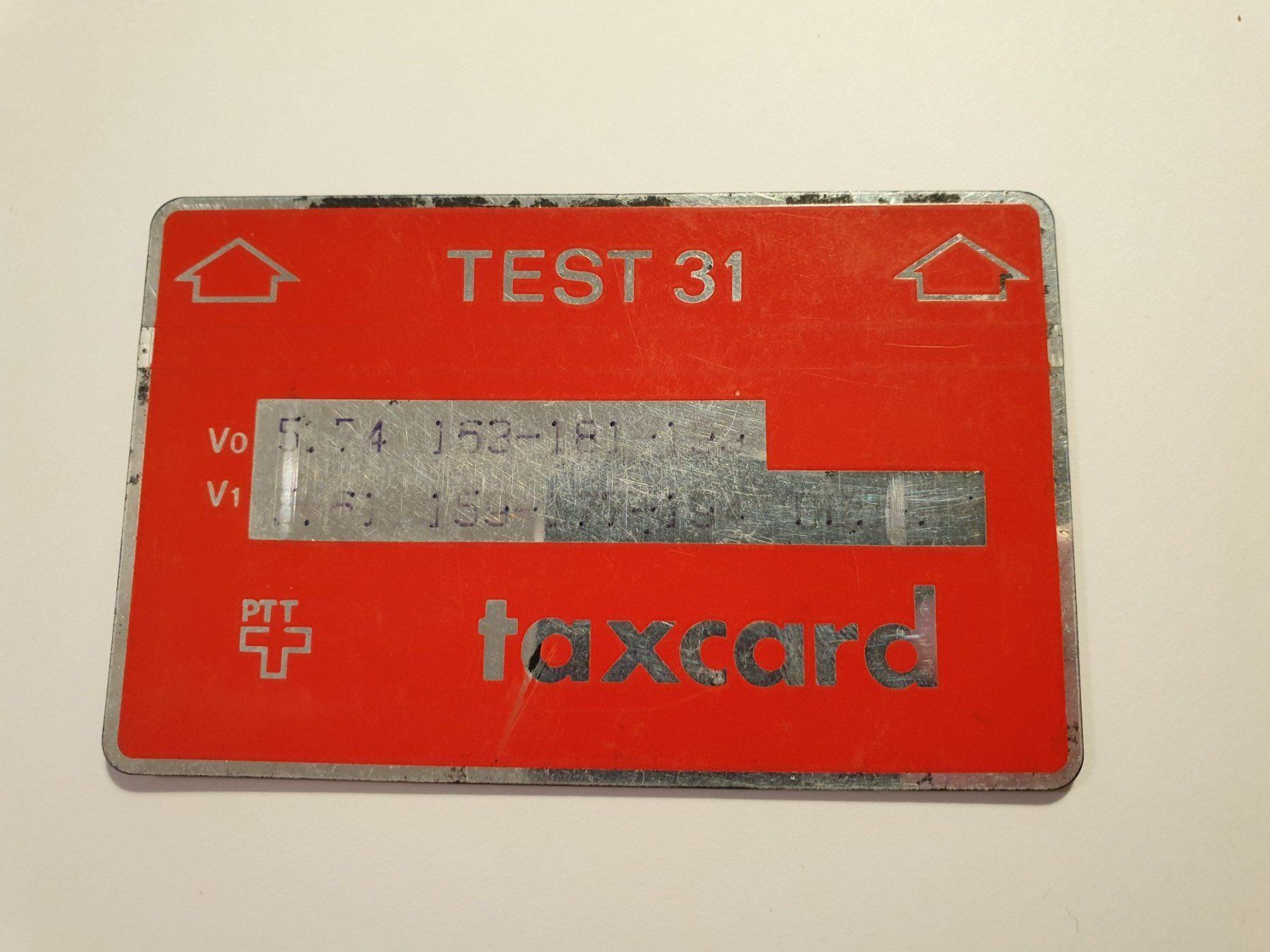 Telefon- & Taxkarten: TEST 31 . – Gebraucht aus Rain von chesz