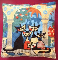 Kissen mit Katzenmotiv, 40x40cm, neuwertig! Mit Füllung
