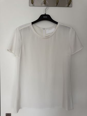 Damen Bluse Hugo Boss weiss kurzer Arm guter Zustand