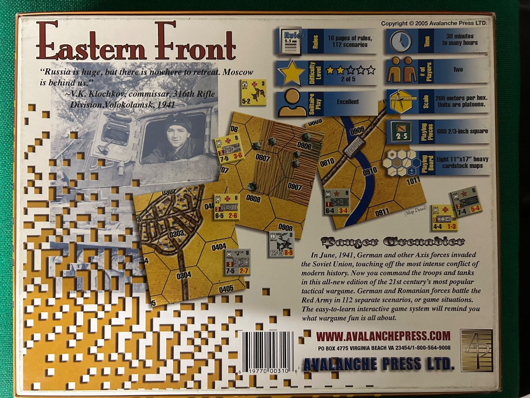 Giochi: Eastern Front - A Panzer Grenadier Game (2005) – Usato da Bern venduto da pacolino22 1
