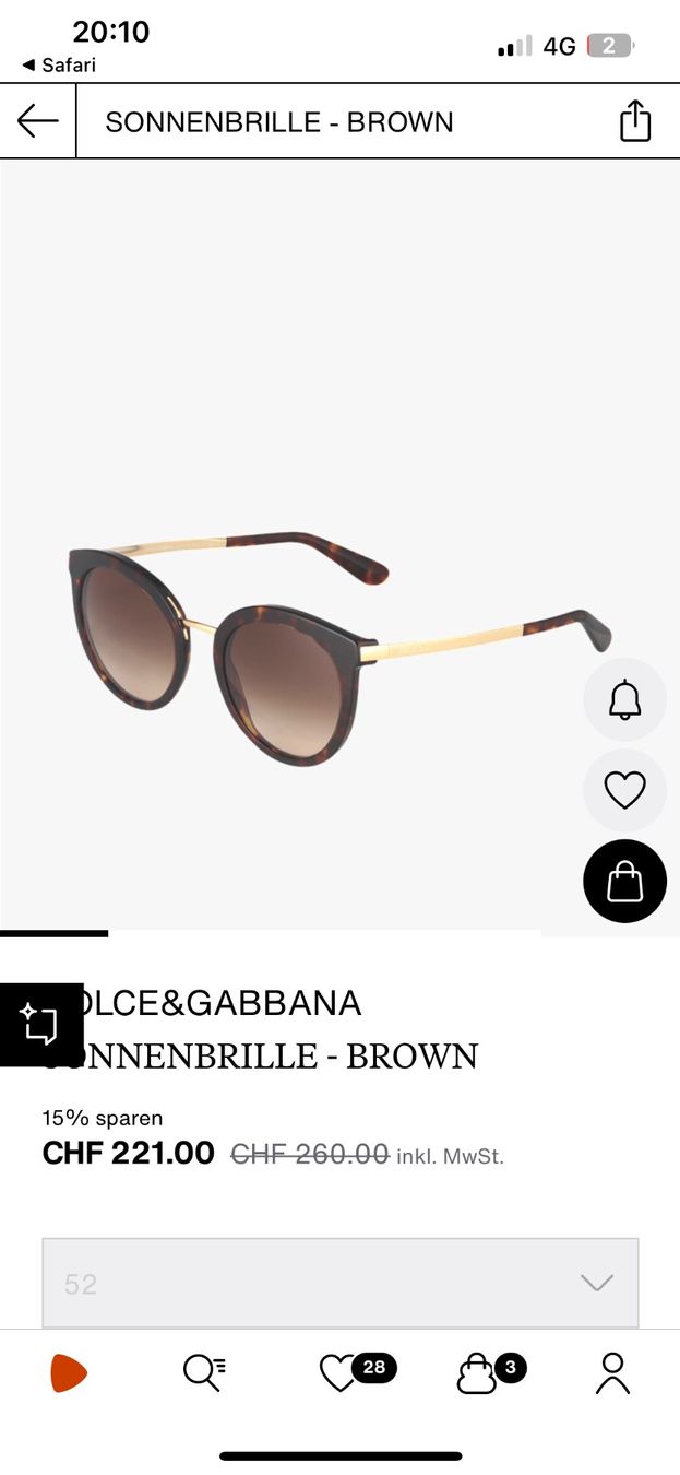 Dolce & Gabbana Brillen & Gläser: Dolce e Gabbana Sonnenbrille – Gebraucht aus Ascona von Buisy81 1