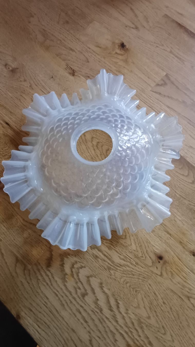 Paralumi: Jugendstil Lampenglas Opalinglas – Usato da Flawil venduto da Naphtali 7