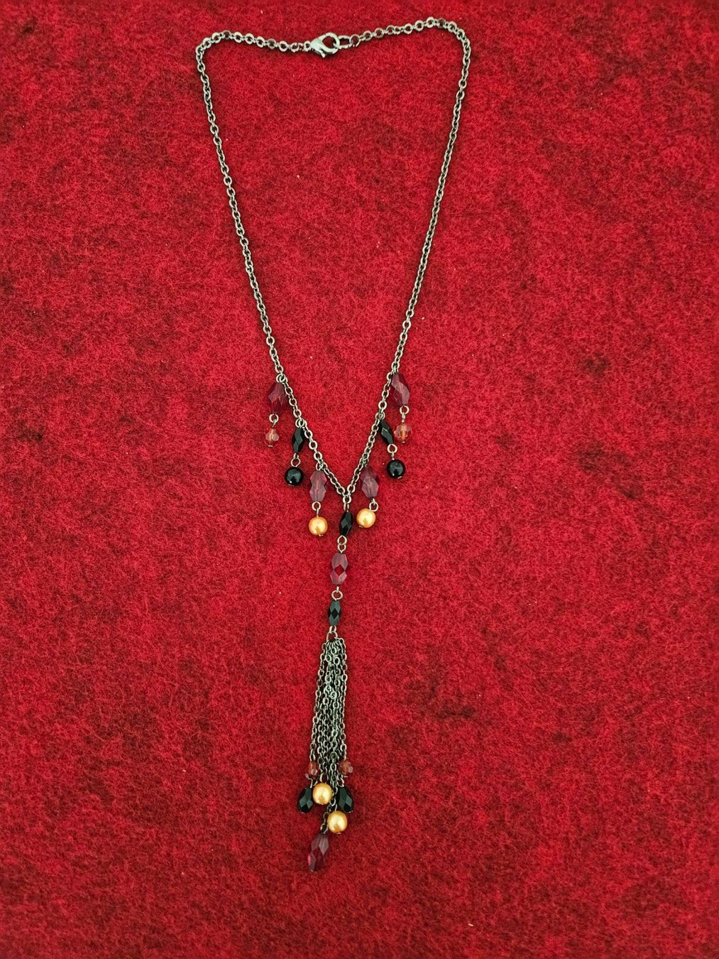 Catenine: Modeschmuck Kette mit Glasperlen und Metallanhänger – Nuovo (secondo la descrizione) da Menziken venduto da sura76 4