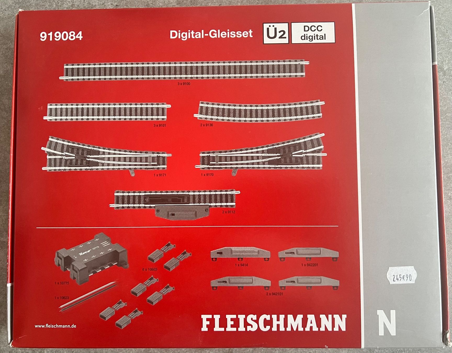 Fleischmann Modelleisenbahnen: Set de voies digital DCC U2 Fleischmann N neuf – Neu und originalverpackt aus Fleurier von jea_j77g