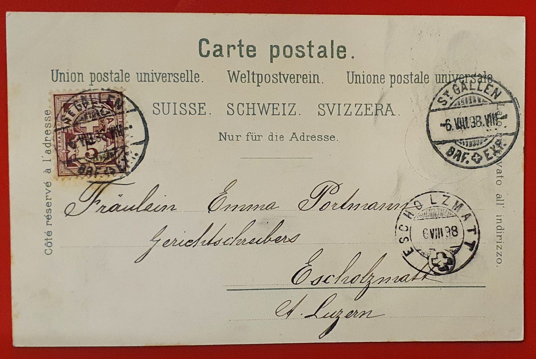 Cartoline postali: Gruss aus St.Gallen 1898 – Usato da Kreuzlingen venduto da Rschweiz1 1