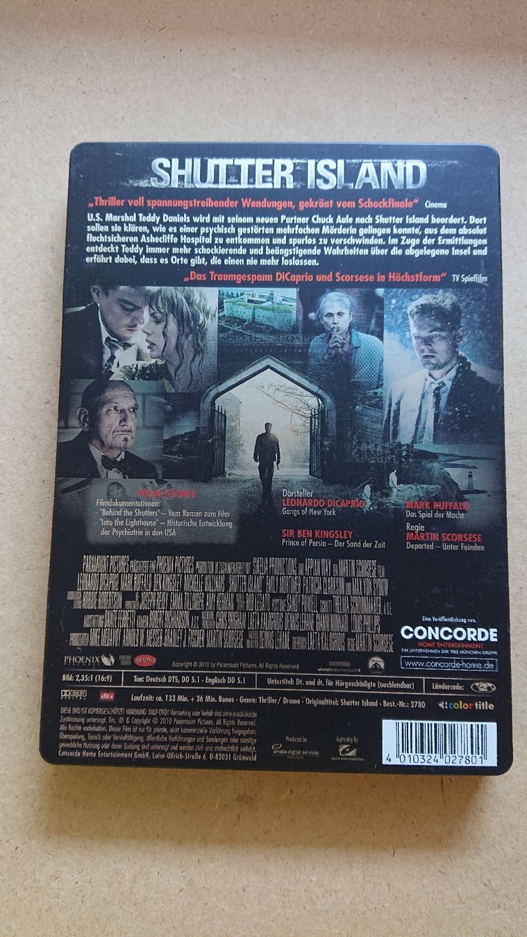 Tutti i DVDs: Shutter Island - Limited Steelbook Edition – Usato da Chur venduto da FreakofRarity 1