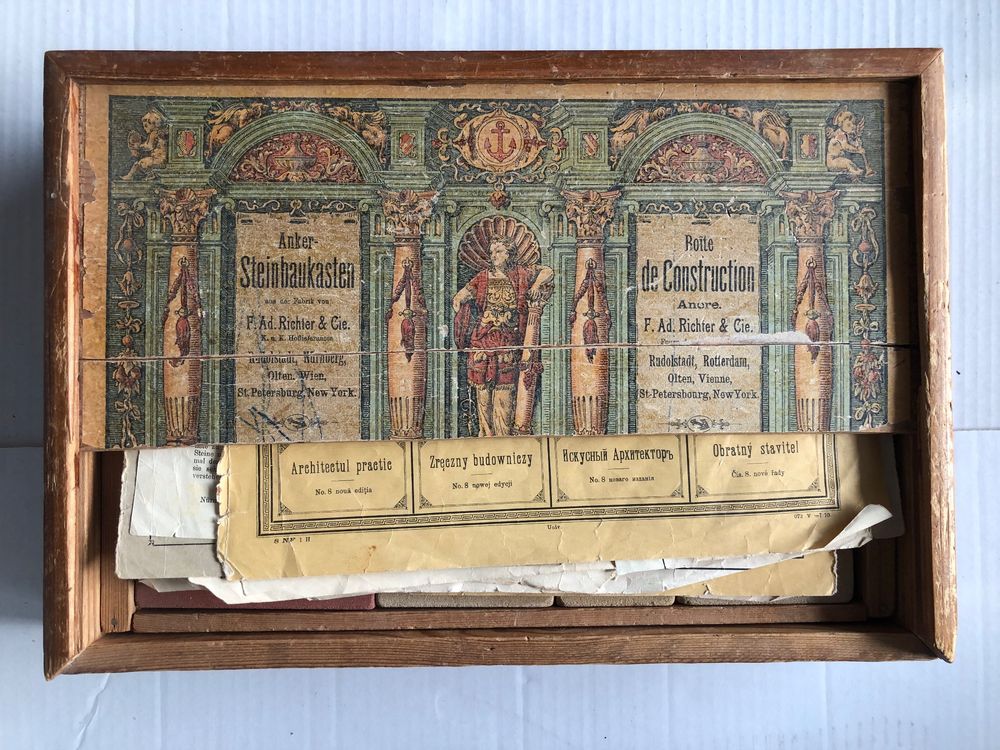 Ancien Boite Construction Pierre Le Castor Fb Paris Jouet