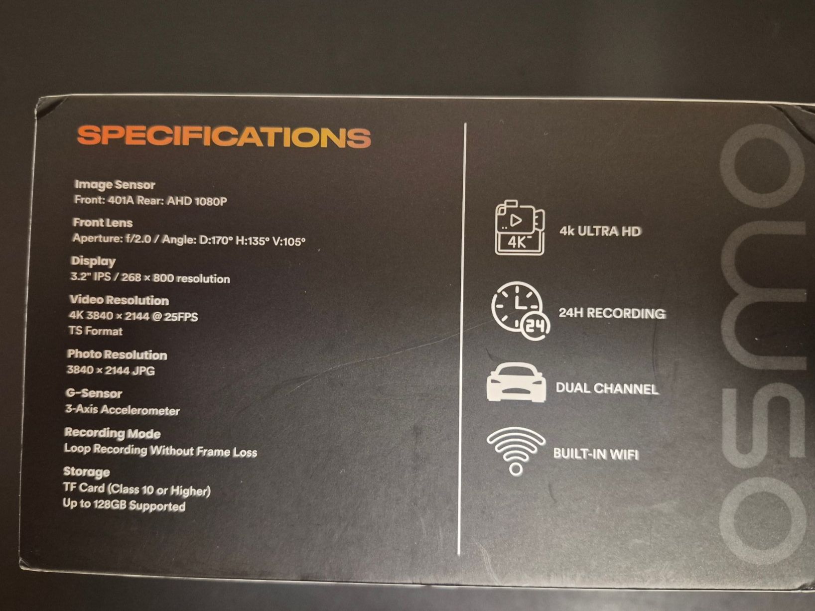 Action Cam: Dashcam 4K Osmo Dual Channel – Gebraucht aus Bischofszell von Bischou 1