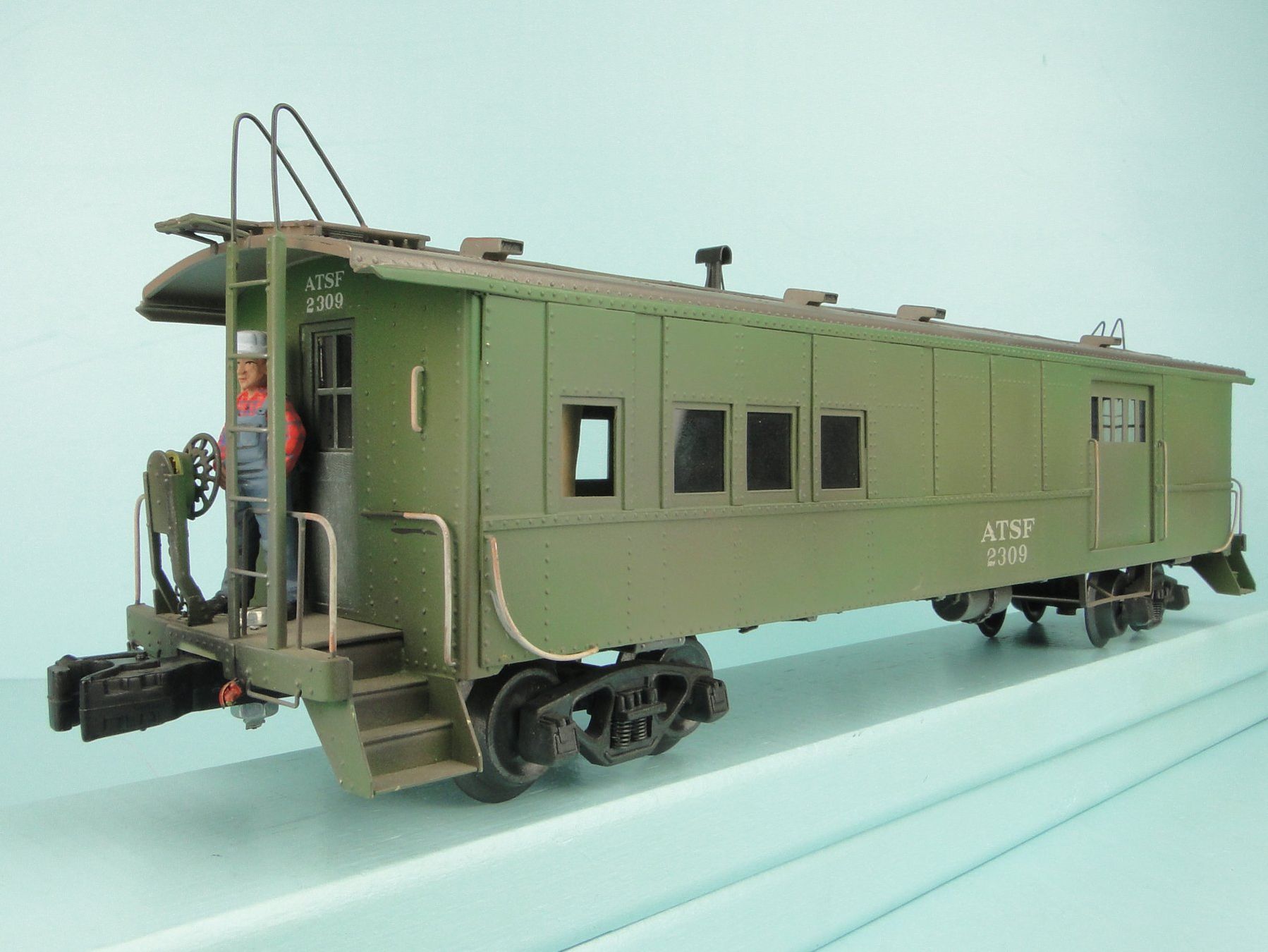Modellini di ferrovie: Ajin Spur 0 A.T.S.F Mannschaftswagen – Usato da Bülach venduto da cann11 8