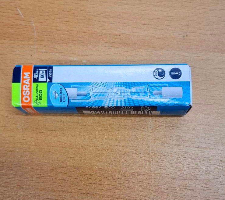 Osram Lampade: 1 Halogen-Stab 48W, R7s, 78mm – Nuovo e nell'imballaggio originale da Mettmenstetten venduto da Tschaebis