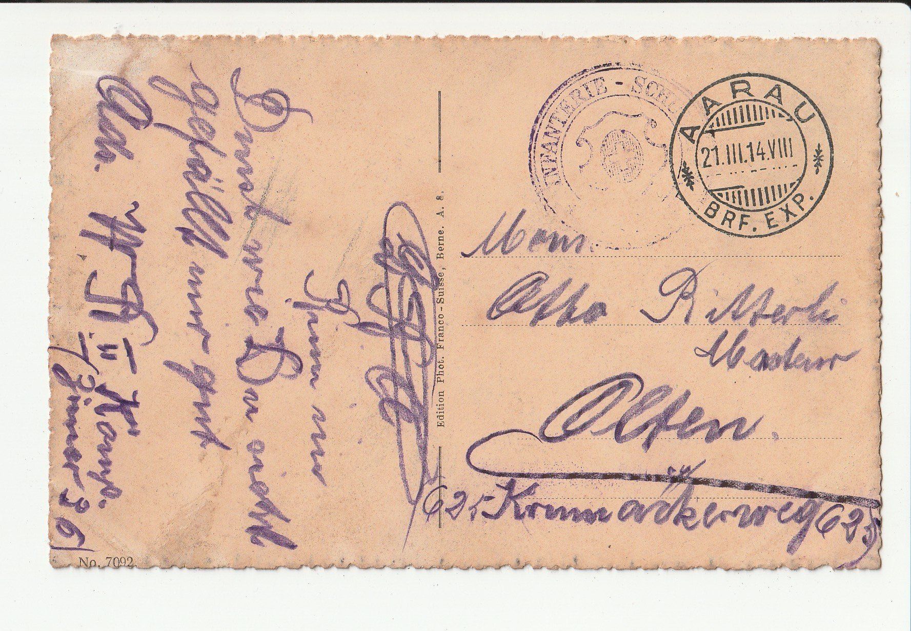 Cartoline postali: Aarau mit Aare und Schloss – Usato da Rheineck venduto da rhynegg 1