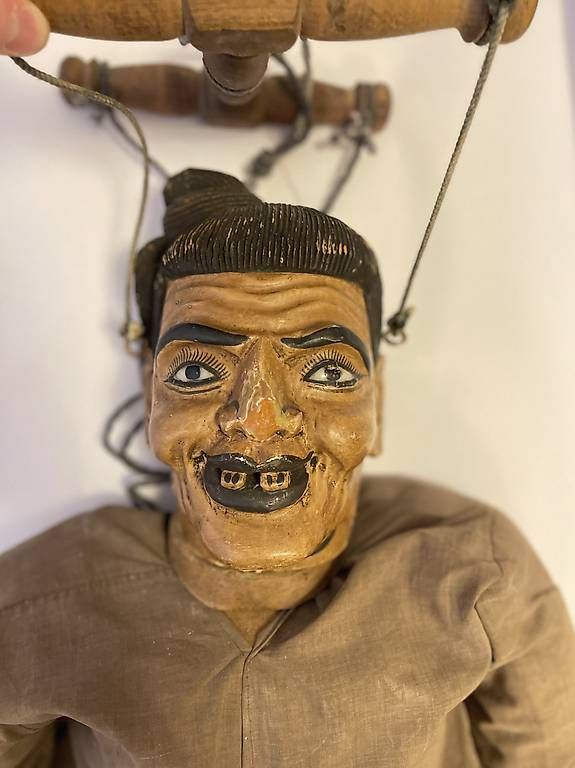 Statuette: Lebensgrosse, antike Marionette aus Burma – Usato da Basel venduto da Familymusic 1