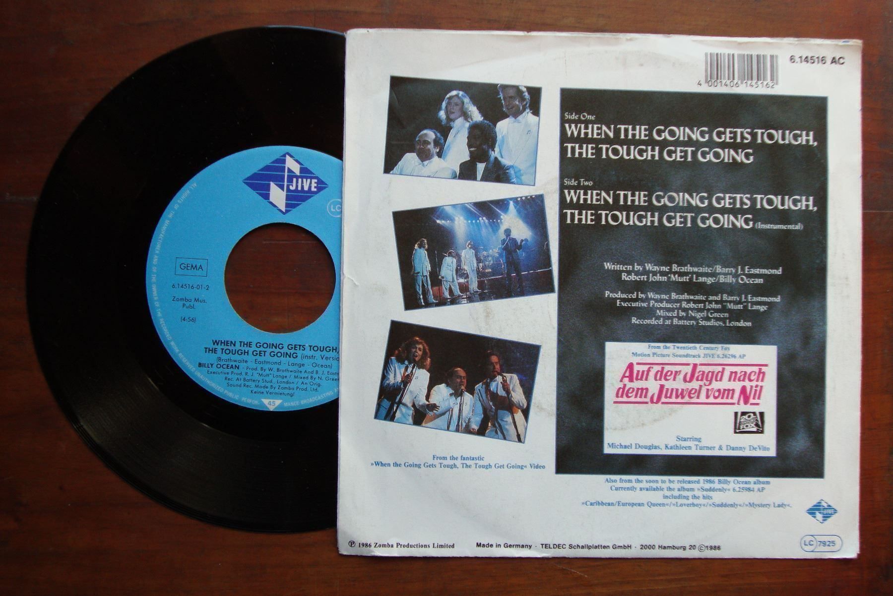 Dischi in vinile: BILLY OCEAN - WHEN THE GOING GETS TOUGH – Usato da Bern venduto da Uli_10_11 1