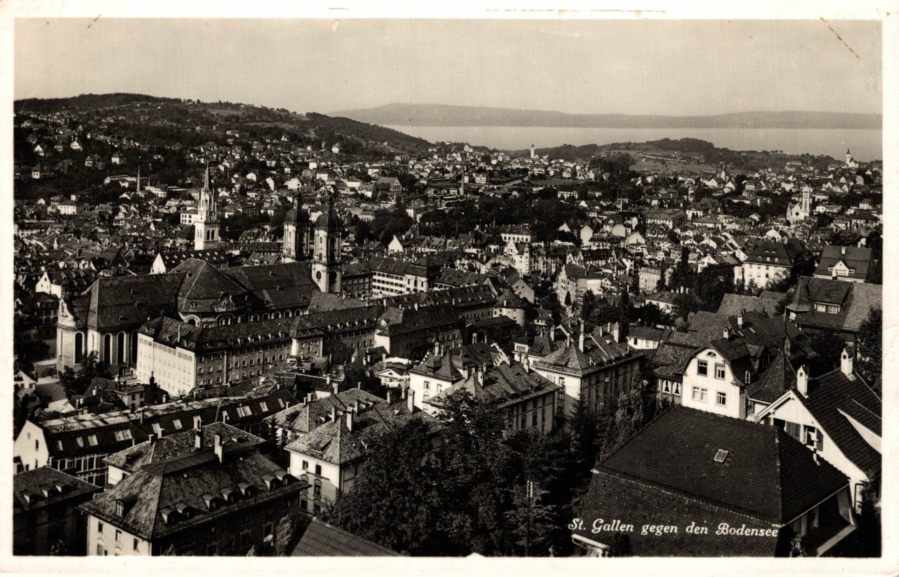 Cartoline postali: St. Gallen gegen den Bodensee – Usato da Bronschhofen venduto da Astore