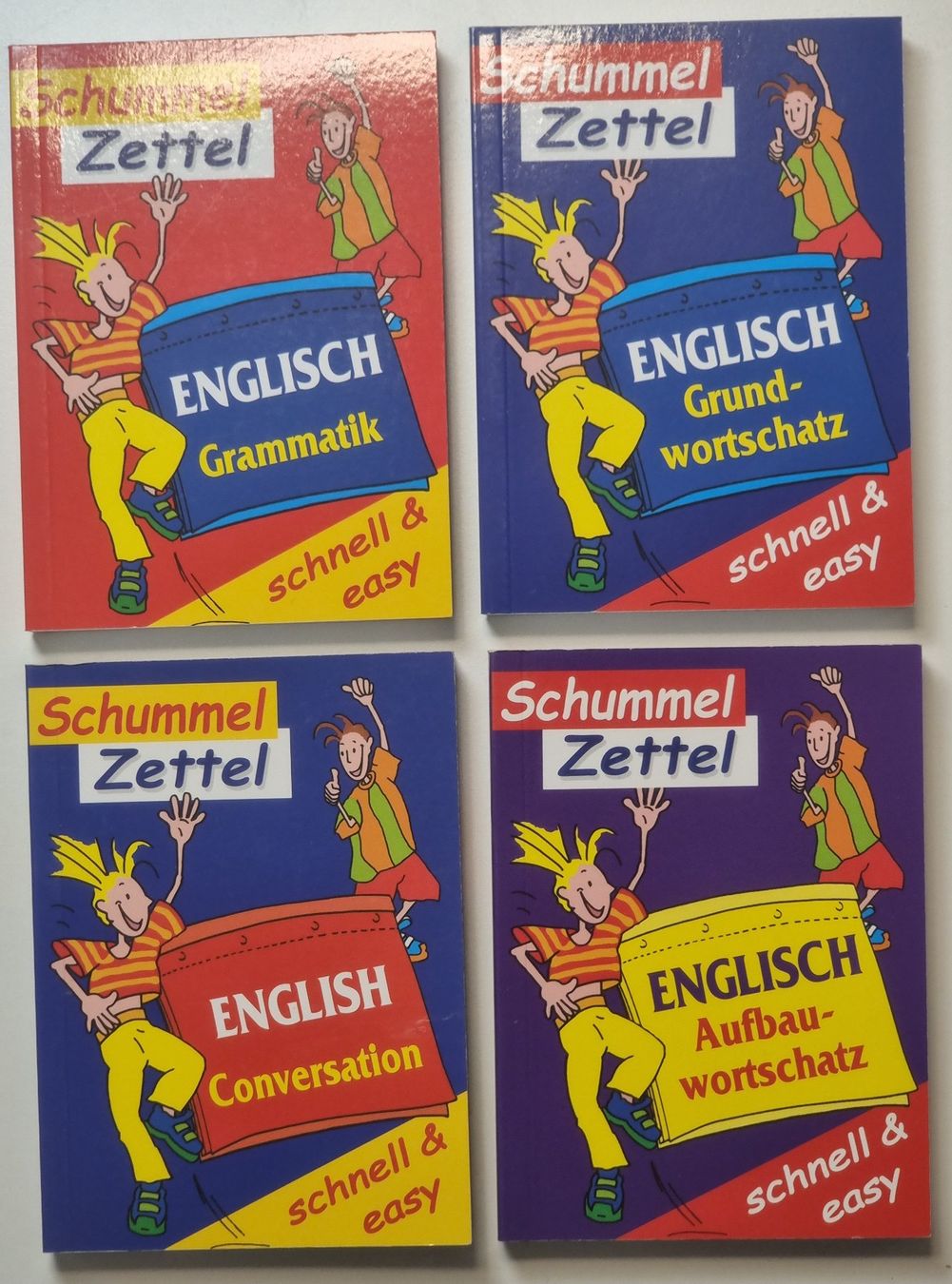 Libri: 4x Englisch SCHUMMELZETTEL Grammatik Wortschatz Conversation – Nuovo (secondo la descrizione) da Dürnten venduto da Bachtelrider_