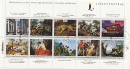 Kollektionsbogen " Meisterwerke", ET-gestempelt