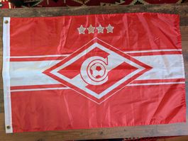 Fahne Spartak Moskau mit 4 Sternen